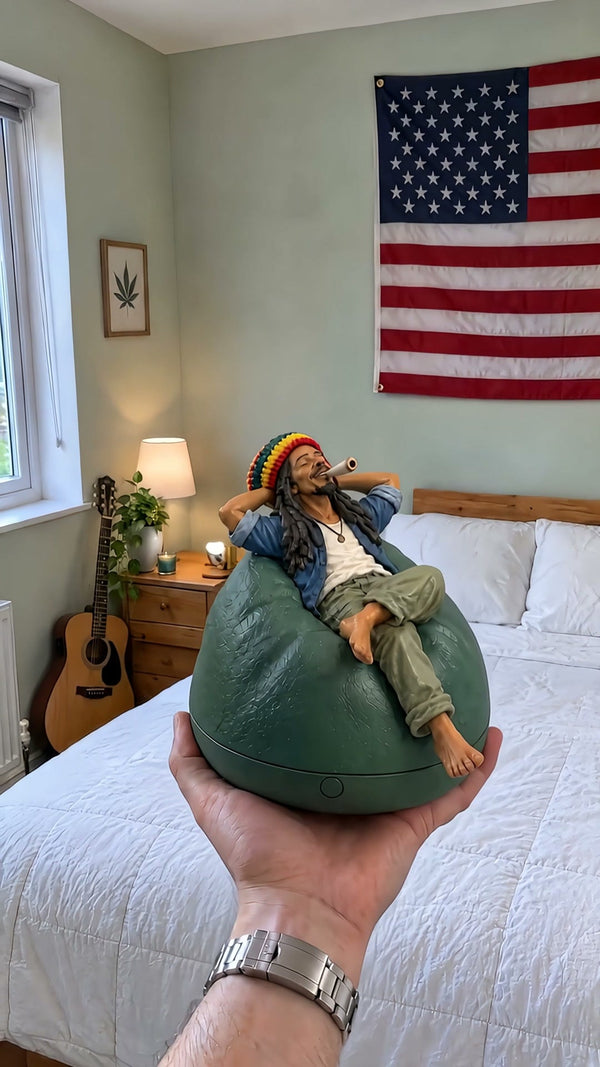 Held in hand in a bedroom